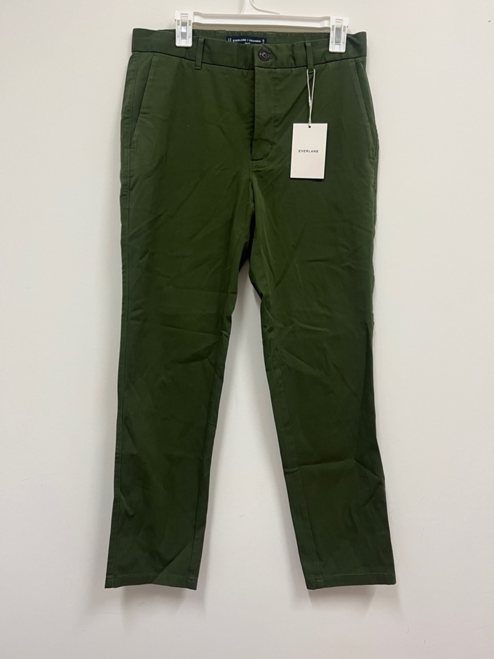 NWT Everlane Uniform  Men’s Dark Olive Green Chino Pants Size 32 x 30